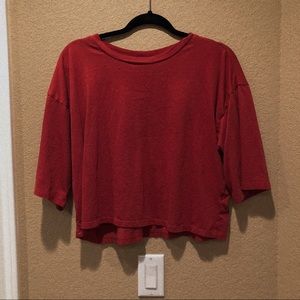 burnt orange crop tshirt